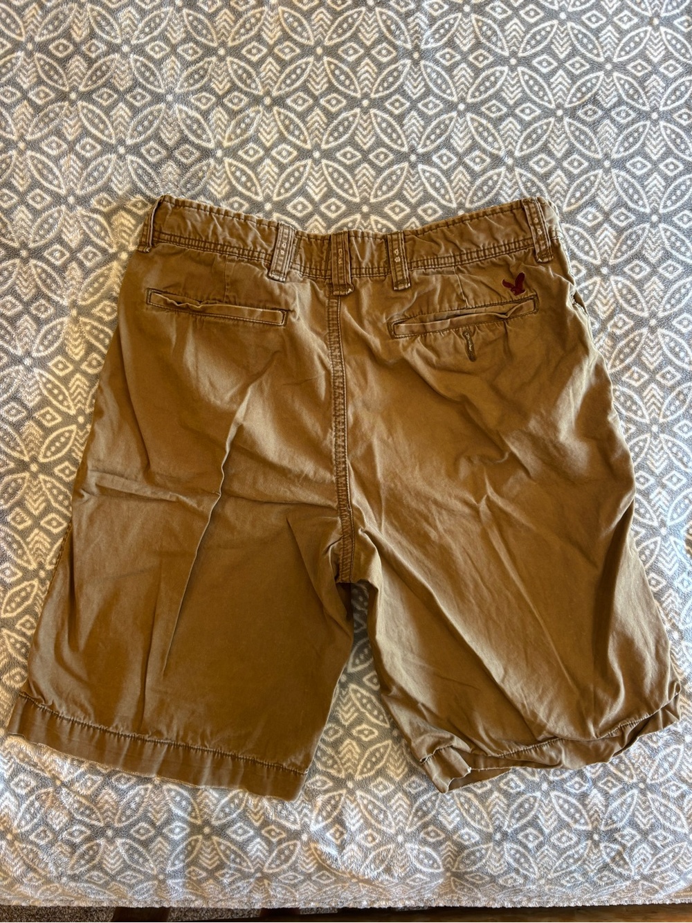 American Eagle Outfitters Tan Brown Classic Chino Shorts Longer Length 34 - Picture 2 of 5